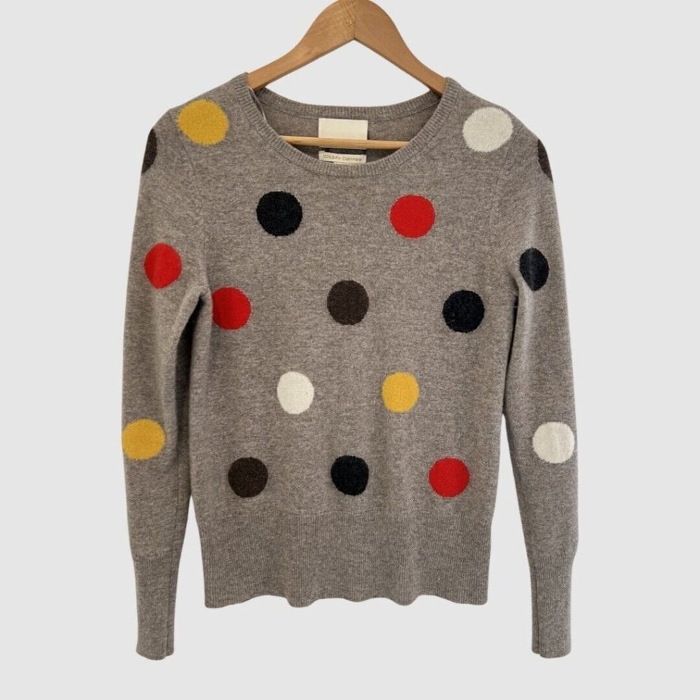 Cynthia Rowley Cashmere Polka Dot Long Sleeve Sweater S